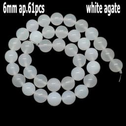 44 Types White Chalcedony Jade Agate Bead Natural Stone Rondelle Cube Faceted Loose Beads for Jewelry Making Bracelets Accessory