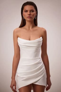 Customized 2025 New Arrival Wedding Dresses White Short Bridal Gowns Mini Length Bride Dresses Sleeveless Wedding Gown Strapless