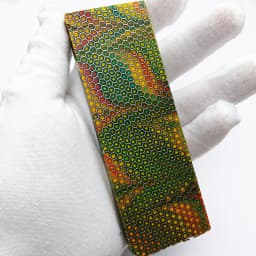 2pieces C-Tek Knife Handle DIY Material Plate Resin Material Snake Grain Honeycomb Pattern Slingshot Handle 120x40x8mm