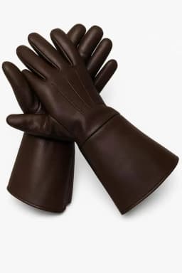 Goatskin gloves men's thin single leather driving autumn and winter plush warm cycling motorcycle touch screen leather gloves me