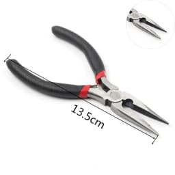 Black Handle Long Nose Mini Pliers Round Flat Long Nose Bent Nose Pliers For Jewellery Making Diy Crafts Necklace Bracelet Tools