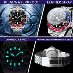 Corgeut 40mm Men's Custom logo NH34 Watch - Custom Logo. Customizable Strap, Dial, Engravings. Auto, Cal, Mech, Sapphire Glass