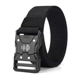 Red Ears Plastic Buckle Tactical Belt Men'S Multifunctional Military Fan Canvas Belt Outdoor Faux Nylon Training Waist Belt