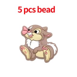5pcs Silicone Cartoon Beads Pacifier Chain Baby DIY Care Nipple Chain Fittings
