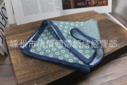 Vintage Print Pocket Square Men's Formal Handkerchief for Suit Tuxedo & Business Wear Elegant Orange Patterned Chest Scarf