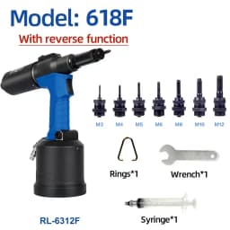 Lightweight Pneumatic Riveter Automatic Rivet Nut Gun M3 to M12 Hydraulic Industrial Quick Riveting Tool Upgraded RL-6312/RL-618