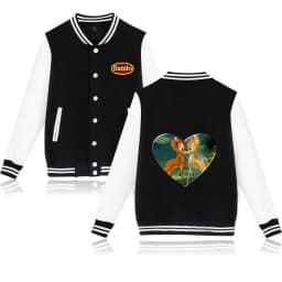 Bambi Varsity Baseball Bomber Jacket Men Women Hip Hop Harajuku Jackets Kids Boys Girls Single Coats