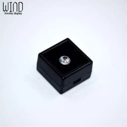 Bare Stone Box Diamond Display Package Box White Black Gem Case With Foam Pad Beads Pendant Square Plastic Box Showcase