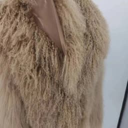 PINK JAVA QC23050-2 new arrival real mongolia sheep fur jackets women winter fur coat wholesale hot sale