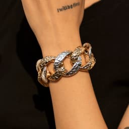 Retro Simple Hip Hop Thick Link Chain Bracelet Women's CCB Material Exaggerated Cool Twist Thicks Bracelets Glamour Girl Jewelry