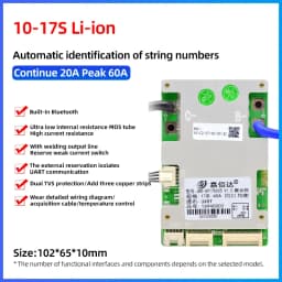 JBD 6S 8S 10S 13S 14S 16S 18S LiFepo4 BMS 24V 36V 48V Smart BMS 20A 30A 40A 50A 60A 80A 100A 120A Balance Lithium 18650 Battery