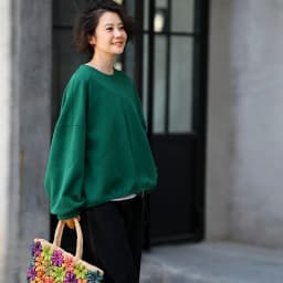 R7151C Artistic Retro Brushed Drawstring Round Neck Pullover Loose Batwing Sleeve Short Sweatshirt for Women Autumn
