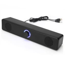 Wired Stereo Desktop Speakers 4D Surround Mini Stereo Sound Bar Home Soundbar System for TV PC Laptop Gaming Home Theater