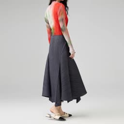 Miyake Pleated Irregular Skirt Designer Casual Elegant High Waisted Pleated Long Solid Color Skirt