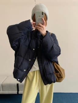 Luxury Knit patchwork down jacket for women 2026 Winter Thick warm turtleneck long sleeve puffer coat Korean style INKEO DJ668