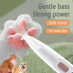 1pc Pet Grooming Scissors, Dog Grooming Set, Low-Noise Dog and Cat Hair Clippers, Battery/USB Powered LED Lights