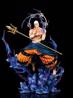 New One Piece Enel Gk Action Figure Led Light Up Three Head Sculpt Collectible Model Figurine Ornament Adult Desktop Ornament