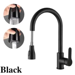 Kitchen Faucet Pull Out Brushed Nickle Stainless Steel Black Kitchen Mixed Tap Kitchen Sink Tap