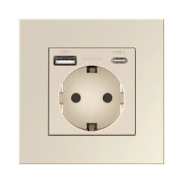 NYWP Wall USB Plug with EU Standard Double Plug 16A Wall Embedded AC 110V-250V New Style Panel Room Socket