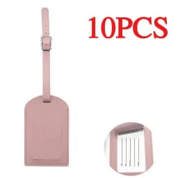 10pcs Free Custom Name Multi-color Airplane Boarding Passes Creative Travel Box Checked in Smooth Pu Leather Luggage Tags Gifts