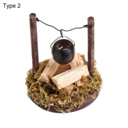 1:12 Scale Dollhouse Bonfire Miniatures Campfire Villa Scene Model Fairy Garden Decor Micro Landscape Playing House