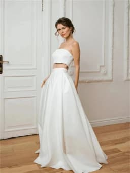Satin Detachable Train Wedding Removable Skirt for Dresses Bridal Party Prom Overskirt Customized