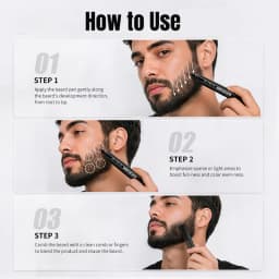 Beard Filling Pen Kit Beard Enhancer Brush Beard Coloring Shaping Tools Waterproof Black Brown Hair Pencil Man Cosmetic