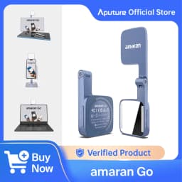 amaran Go Ultra-Compact Built-in Mirrored Mini LED Phone Light Magnetic Mount Versatile Flip Design for Vlog Selfies by Aputure