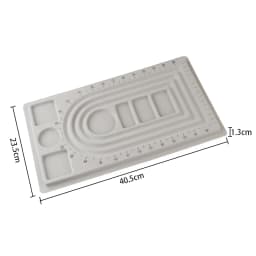 1PC Grey Flocked Bead Board Bracelet Necklace Beading Organizer Tray Beading Accessories Measuring Tool For Jewelry Making
