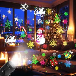 USB Power Christmas Projector LED Night Lamp Indoor 16 Pattern Projection Fairy Light for Bedroom Xmas New Year Party Home Decor