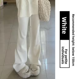 Pink High Waist Fleece Lined Flared Casual Pants Women's Autumn 2026 New Style Sporty Loose Fit Trousers Ladies Premium Casua...
