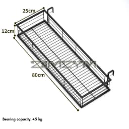 Flower Pot Organizer Storage Basket Rack Hanging Rack Closet Holders Balcony Rail Planter Shelf Fence Railing Flower Pots Holder