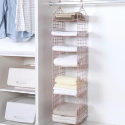 Foldable Hanging Closet Organisers Pajamas Coats Sweaters Sturdy Durable  Towels Layered Storage Basket , 2/3/4/5 Tier