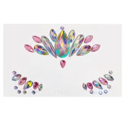 Cute Cat 3D Acrylic Rhinestone Face Sticker Masquerade Party Face Makeup Decoration Temporary Tattoo Face Painting Decals