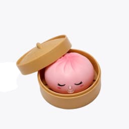 1/4Box Dumpling Squeeze Blow Bubbles Toy Dumpling Squishies Set with Steamer Bubble-Blowing Squishies Stretchy Fidget Sensory
