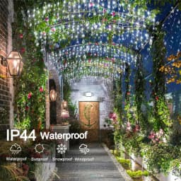 480LED Indoor Decor String Lights Christmas Ice Light Outdoor Waterproof 8 Modes Tgmer UK/US/EU Plug for Party Wedding Camping