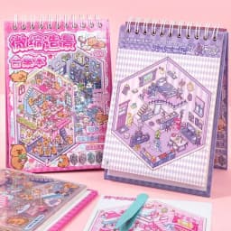 Mr. Paper 30Pcs 3d three-dimensional stacking miniature scene stickers scenery sticker book girls puzzle handmade diy stress