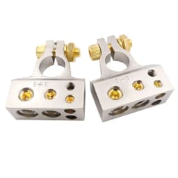 2Pcs 0/2/4/8/10 Gauge Positive Negative Car Battery Terminal Connectors Auto Car Marine Battery Terminal Connectors Shims