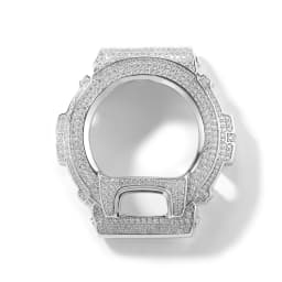 THE BLING KING Full Iced Out Moissanit Watch Case For DW6900 Cubic Zirconia Replacement Cover Hip Hop Luxury Mod Accessory