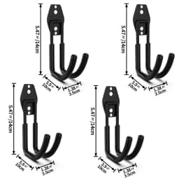 Heavy Duty Metal Hook Garage Organizer Wall Mount Anti-slip Bicycle Hanger Hooks Storage Hook For Ladders Garden Tool