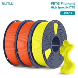 SUNLU 3KG High Speed Matte PETG Filament 1.75mm 1kg Spool (2.2lbs) High Speed Printing Filament Fit Most FDM Printer