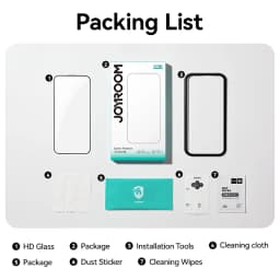 Joyroom 3/2/1PCS For iPhone 17 Pro Max HD Glass Screen Protector For iPhone 17/17Pro/17Air Tempered HD Glass Film Protection