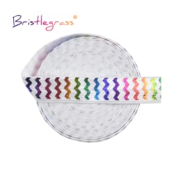 BRISTLEGRASS 2 5 10 Yard 5/8" 15mm Evil Eye Hamsa Hand Foil Print Fold Over Elastics FOE Spandex Bands Tape Hair Tie Sewing Trim