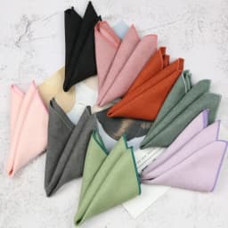 24cm Men's Business Pocket Square Solid Color Handkerchief Leisure Colorful Chest Scarf Casual Party Tuxedo Accessories