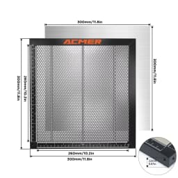 ACMER 500*500mm Honeycomb Panel Table Laser Engraving and Autting Machine Laser Honeycomb Panel Bed Cutting Table 300*300mm