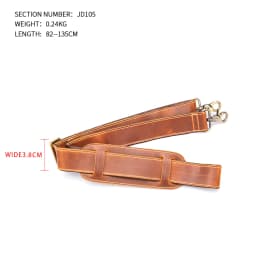 WESTAL Crazy Horse Leather Vintage Shoulder Straps Adjustable Men's Satchel Straps Metal Man Women's Satchel Straps