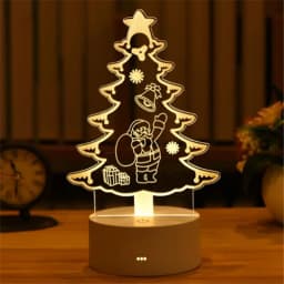 3D Acrylic LED Night Lamp USB Plug-Bedside Accent for Birthday Celebrations & Family Home Decor