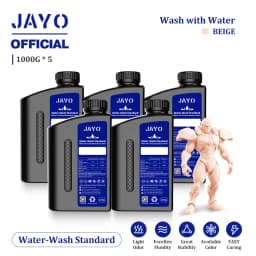 JAYO Water Washable 3D Resin 5pcs/set 3D Printer Resin 405nm UV Standard Rapid Photopolymer Resin for LCD/DLP/SLA 3D Printer