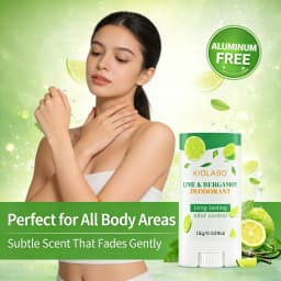 Lime & Bergamot Deodorant Stick for Men & Women – Long Lasting Odor Control, Fresh Citrus Fragrance Underarm Deodorant, Natural