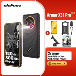 Ulefone Armor X31 Pro 5G Rugged Phone Android 14 Waterproof Smartphone 6.56”16GB RAM 256GB ROM Sony ® Night Camera 64MP NFC